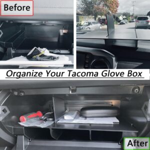 EDBETOS Glove Box Organizer Compatible with Toyota Tacoma 2016-2020 2021 2022 2023 - Tacoma Insert Accessories