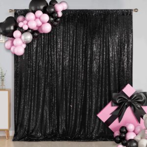 squarepie sequin backdrop 6ft x 8ft black curtain background for halloween wedding party