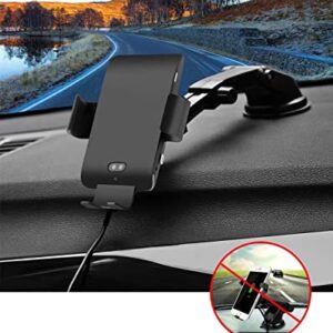 MANKIW Wireless Car Charger Automatic Clamping 10W Qi Fast Charging Car Charger Mount Compatible with iPhone 15 14 13 12 11 pro max Plus/Xs MAX/XS/XR/X/8/8p Samsung S10/S10+/S9/S9+/S8/S8+