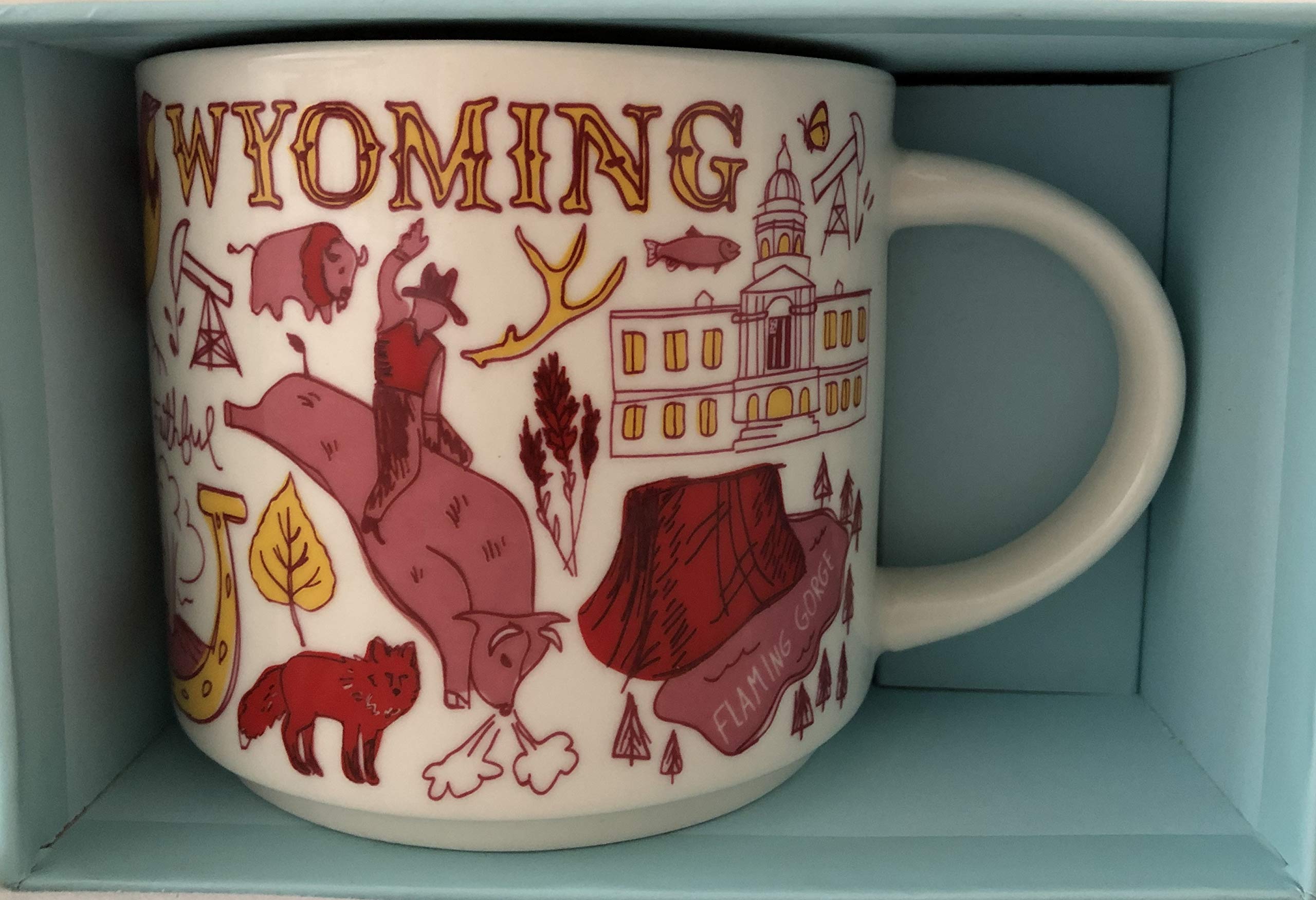 Starbucks WYOMING Been There Series Across the Globe Collection Coffee Mug 14 Oz