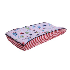 bacati space multicolor boys cotton changing pad cover