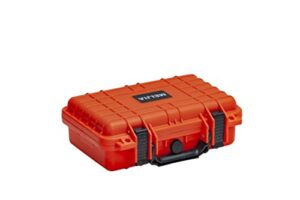 meijia portable all weather ip67 waterproof protective hard case, small camera case,dry case with customizable foam,fit use of drones, camera,equipments, 11.65 ”x8.35”x3.78”(orange)