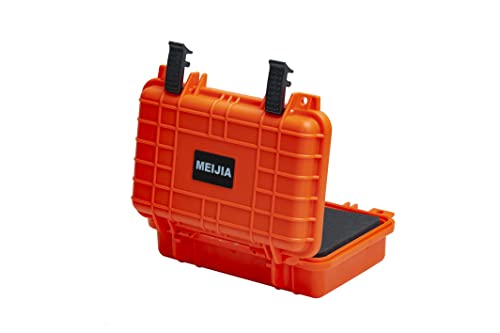 MEIJIA Portable All Weather IP67 Waterproof Protective Hard Case, Small Camera Case,Dry Case with Customizable Foam,Fit Use of Drones, Camera,Equipments, 11.65 ”x8.35”x3.78”(Orange)