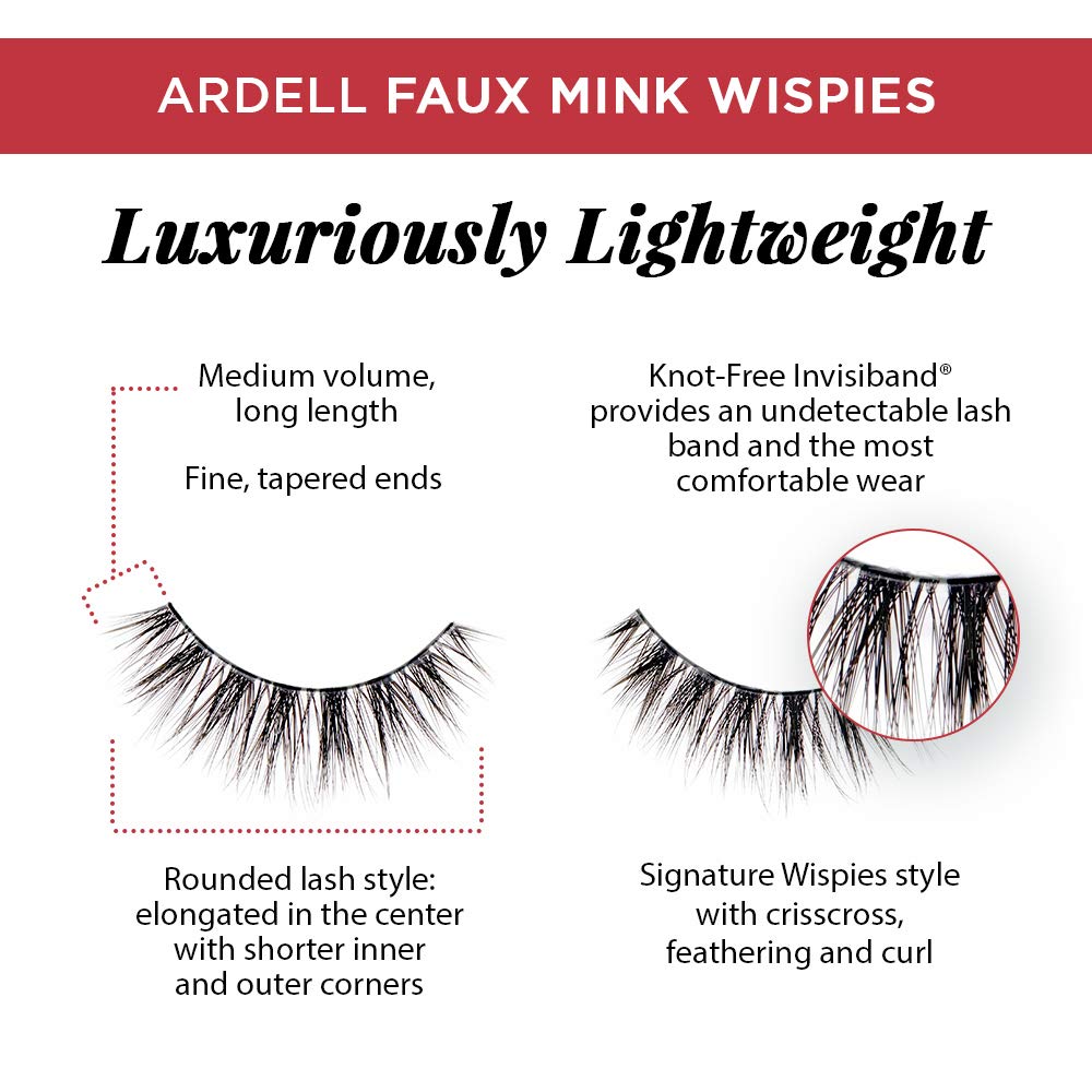 Ardell False Lashes Faux Mink Wispies Multipack, 2 pk x 4 pairs