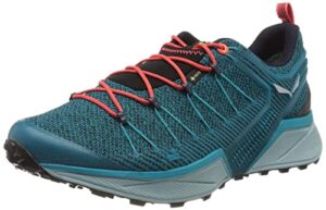 salewa women's dropline gtx hiking shoe - comfortable, waterproof gore-tex trail shoe - ocean/canal blue - 8