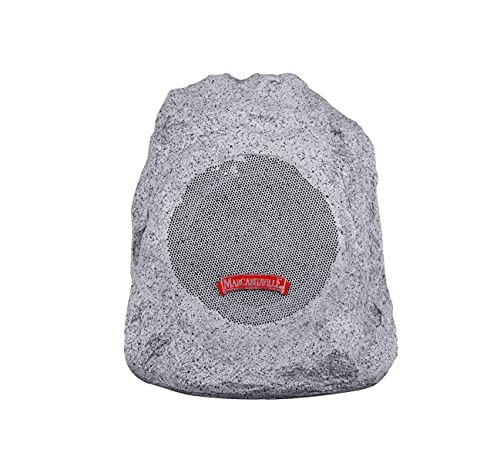 Margaritaville Outdoor Rock Bluetooth Wireless Speaker | Durable Bluetooth Speakers, Fantastic Yard or Patio Decor, IPX-4 Waterproof Rated, Granite Grey “On The Rock