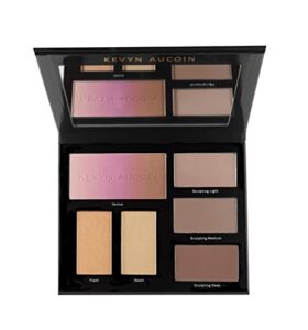 kevyn aucoin the contour book, the art of sculpting & defining volume 3: makeup artist palette. defines facial features. eyes, cheekbone, nose & jawline. highlighters to glow. all skin tones & shapes.