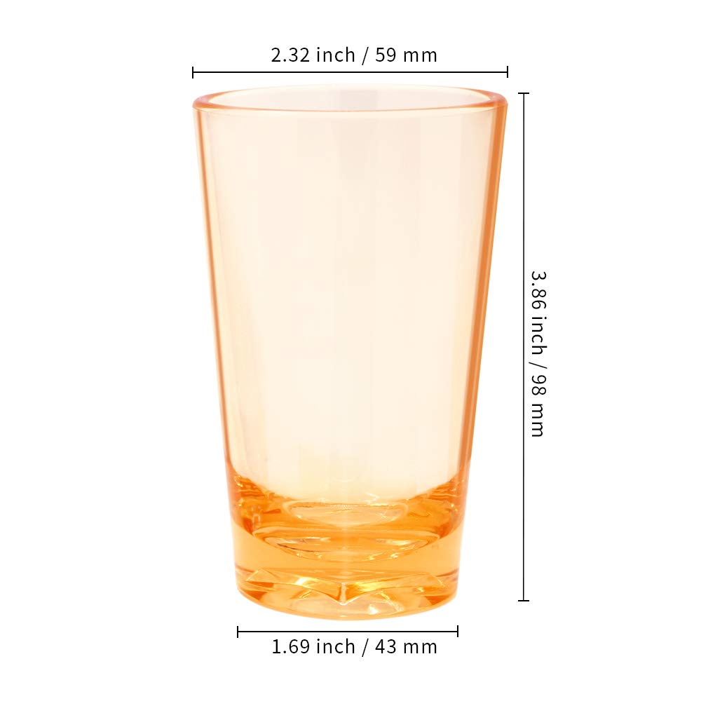 EgieMr Unbreakable Drinking Glasses, 5 Oz Plastic Tumblers Cups Set of 6 in 3 Assorted Colors