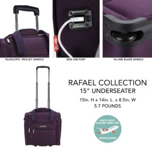 TPRC Seat Carry-On Bag, Purple, Underseater 15-Inch