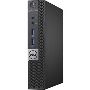 Dell Optiplex 7040 Micro Form Factor Desktop, Intel Quad Core i5 6600T 2.7Ghz, 16GB DDR4, 256GB SSD Hard Drive, HDMI, Windows 10 (Renewed)