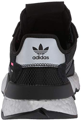 adidas Originals Women's Nite Jogger Sneaker, core Black/Shock Red/Silver Met, 7.5 M US