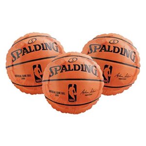 artisan owl set of 3 official game ball basketball 18" foil party balloons