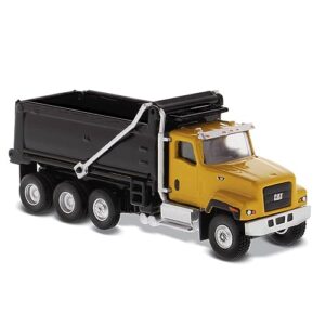 cat caterpillar ct681 dump truck yellow and black high line series 1/87 (ho) scale diecast model by diecast masters 85514