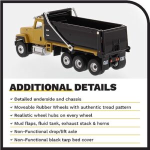 Cat Caterpillar CT681 Dump Truck Yellow and Black High Line Series 1/87 (HO) Scale Diecast Model by Diecast Masters 85514