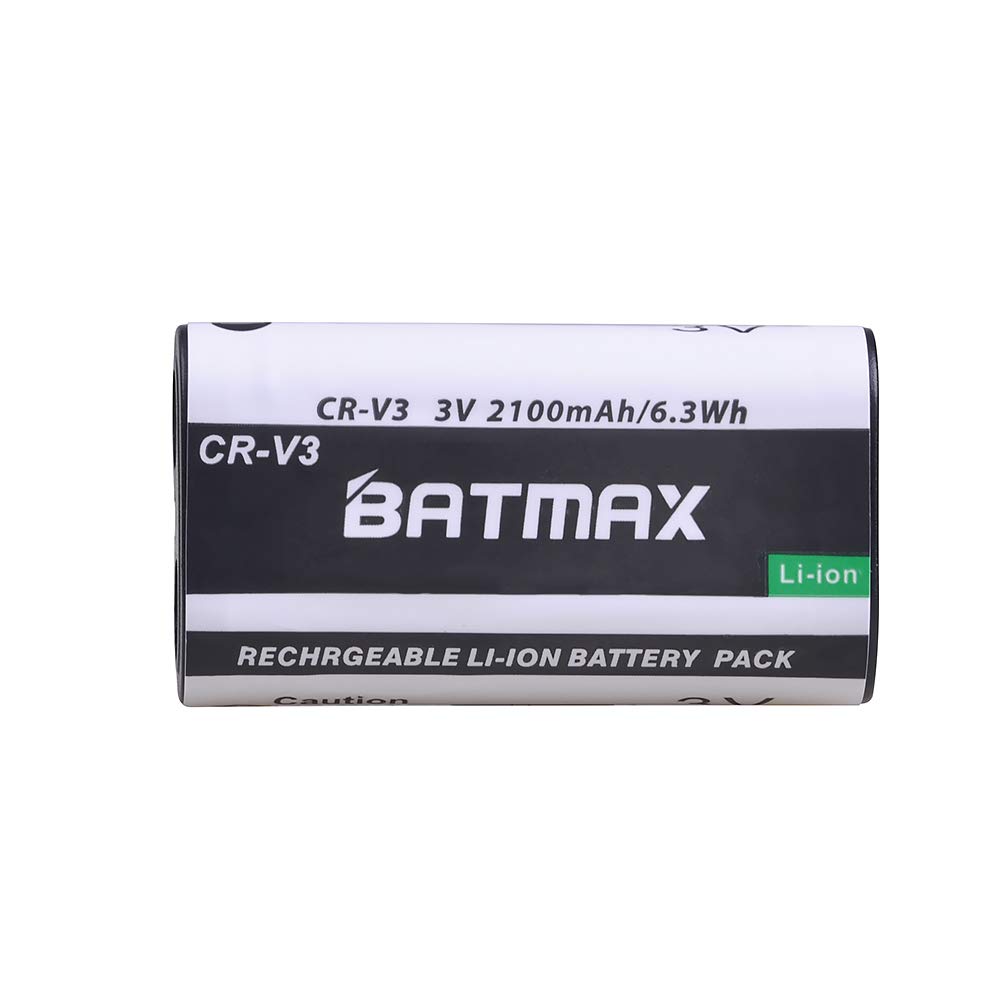 Batmax 2Pcs CR-V3 Battery + DC Charger for Olympus LB01 CRV3 LB-01 C3000 C3040 40Z C-2100UZ C-211 C-211Z C-3000 C-3030 C-3030Z C-3040Z C-4000 C-5050 C-5050Z C-700 D510 Cameras