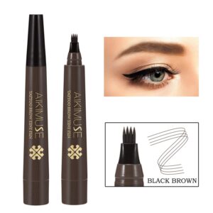 Lusucat Liquid Eyebrow Pen Waterproof Microblading Eyebrow Pencil with a Micro-Fork Tip Applicator Creates Natural Looking Brows Effortlessly