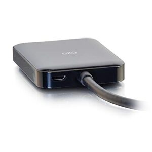 C2G 54292 USB Powered 4K 2-Port Mini DisplayPort to HDMI MST Hub Monitor Splitter, Black