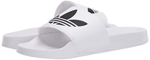 adidas Originals Men's Adilette Lite Slide, White/Core Black/White, 11