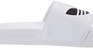 adidas Originals Men's Adilette Lite Slide, White/Core Black/White, 11