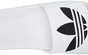 adidas Originals Men's Adilette Lite Slide, White/Core Black/White, 11