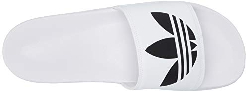 adidas Originals Men's Adilette Lite Slide, White/Core Black/White, 11