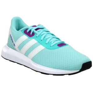 adidas Originals Women's Swift Run Refine Sneaker, Clear Aqua/White/Core Black, 7