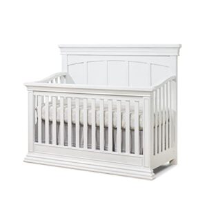 sorelle furniture modesto crib, classic 4-in-1 convertible crib, white crib made of wood, non-toxic finish, wooden baby bed, toddler bed, child’s daybed and full-size bed, nursery furniture-white