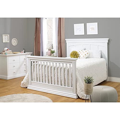 Sorelle Furniture Modesto Crib, Classic 4-In-1 Convertible Crib, White Crib Made of Wood, Non-Toxic Finish, Wooden Baby Bed, Toddler Bed, Child’s Daybed and Full-Size Bed, Nursery Furniture-White