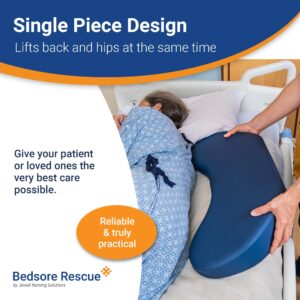 Bedsore Rescue Positioning Wedge – The Original Contoured Positioning Pillow for Bed Sore Prevention & Recovery, Pressure Ulcer Cushion & Patient Turning Wedge - Non-Skid