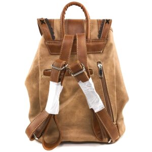 Zelris Western Country Floral Buckle Rucksack Backpack (Tan)