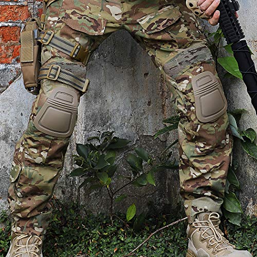 IDOGEAR G3 Combat Knee Pads Tactical Protective Knee Pads for Military Airsoft Hunting Pants (black)