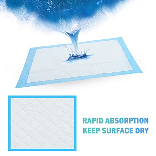 Timoo 100 PCS Disposable Changing Pad Leak-Proof Underpad Bed Table Protector Mat, Soft Non-Woven Fabric, 17 Inches x 13 Inches