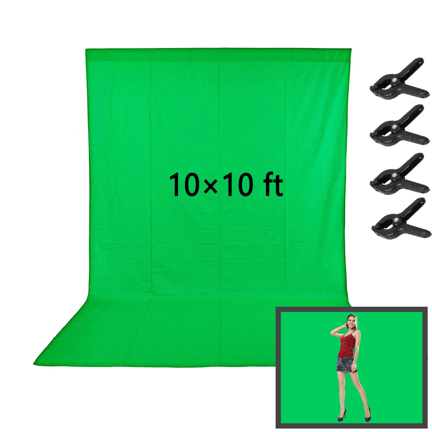 Green Screen Backdrop.Green Screen Background.Green Screen.Green Screen Cloth.Green Cloth.Green Backdrop Photography.10x10 ft