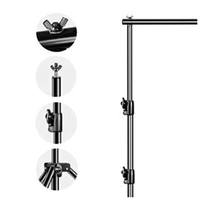 SLOW DOLPHIN Photo Video Studio 10ft (W) x 9.2ft (H) Heavy Duty Adjustable Photography Backdrop Stand Background Support System Kit with Carry Bag