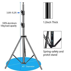 SLOW DOLPHIN Photo Video Studio 10ft (W) x 9.2ft (H) Heavy Duty Adjustable Photography Backdrop Stand Background Support System Kit with Carry Bag