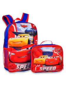 disney cars jackson & lightning mcqueen 16" backpack with lunch box-2 piece set