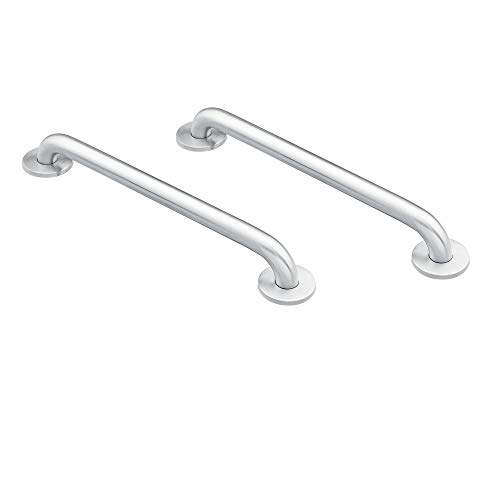 Moen 8912 Home 12-Inch Bathroom Grab Bar, Stainless Steel with Moen 8732 Home 32-Inch Bathroom Grab Bar, Stainless