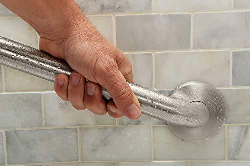 Moen 8912 Home 12-Inch Bathroom Grab Bar, Stainless Steel with Moen 8732 Home 32-Inch Bathroom Grab Bar, Stainless