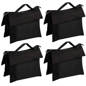 abccanopy sandbag weight bags for photo video studio stand (black-4pcs)