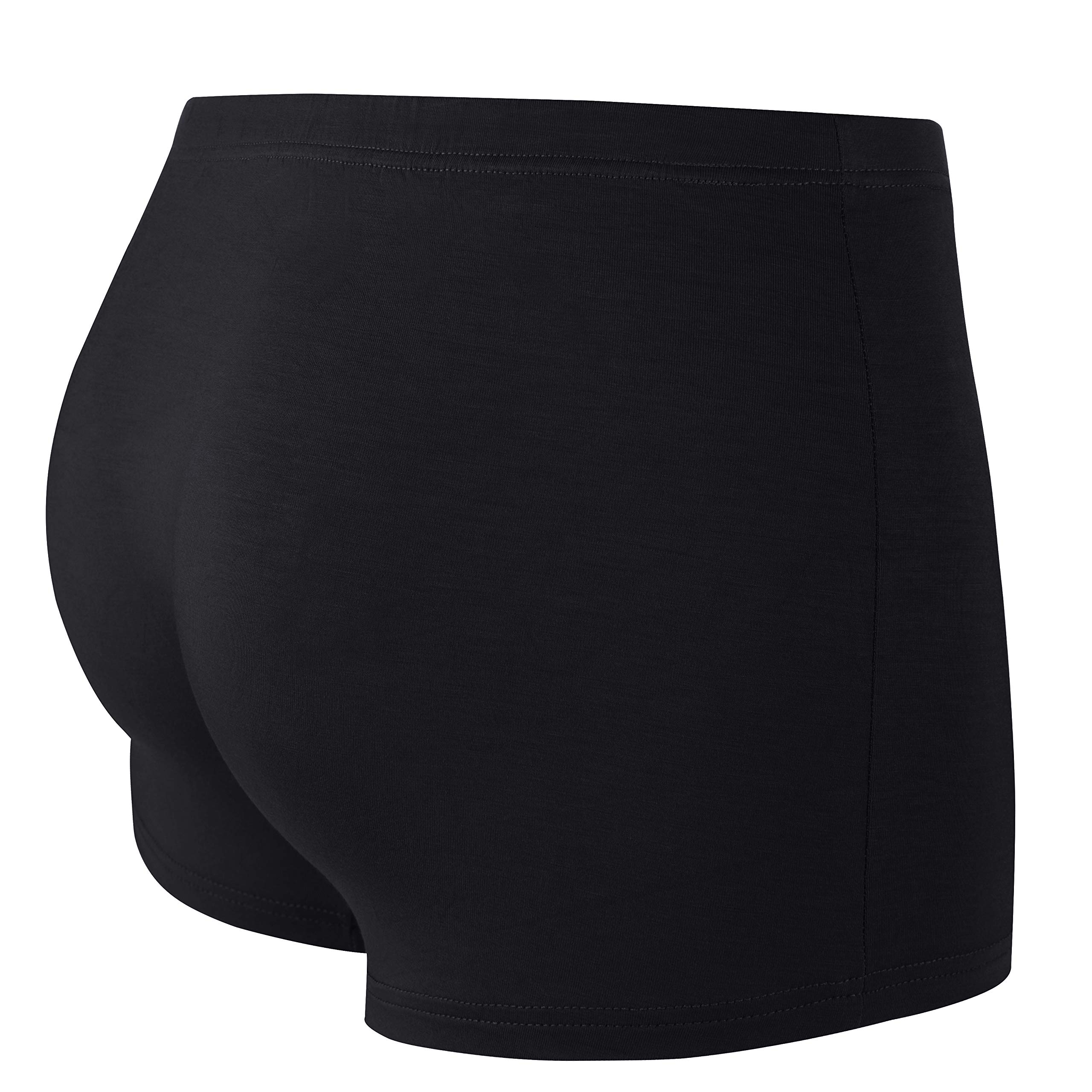 H&R Pocket Underwear for Men with Secret Hidden Pocket, Travel Stash Boxer Brief, Lager Size 2 Packs (Black)