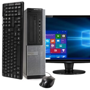 desktop computer package compatible with dell optiplex 7010 intel quad core i5 3.2-ghz, 8gb ram, 500gb, 17 inch lcd, keyboard, mouse, dvd, wifi, windows 10 professional (renewed)