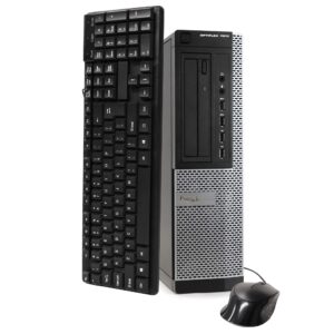 Desktop Computer Package Compatible With Dell Optiplex 7010 Intel Quad Core i5 3.2-GHz, 8GB RAM, 500GB, 17 Inch LCD, Keyboard, Mouse, DVD, WiFi, Windows 10 Professional (Renewed)
