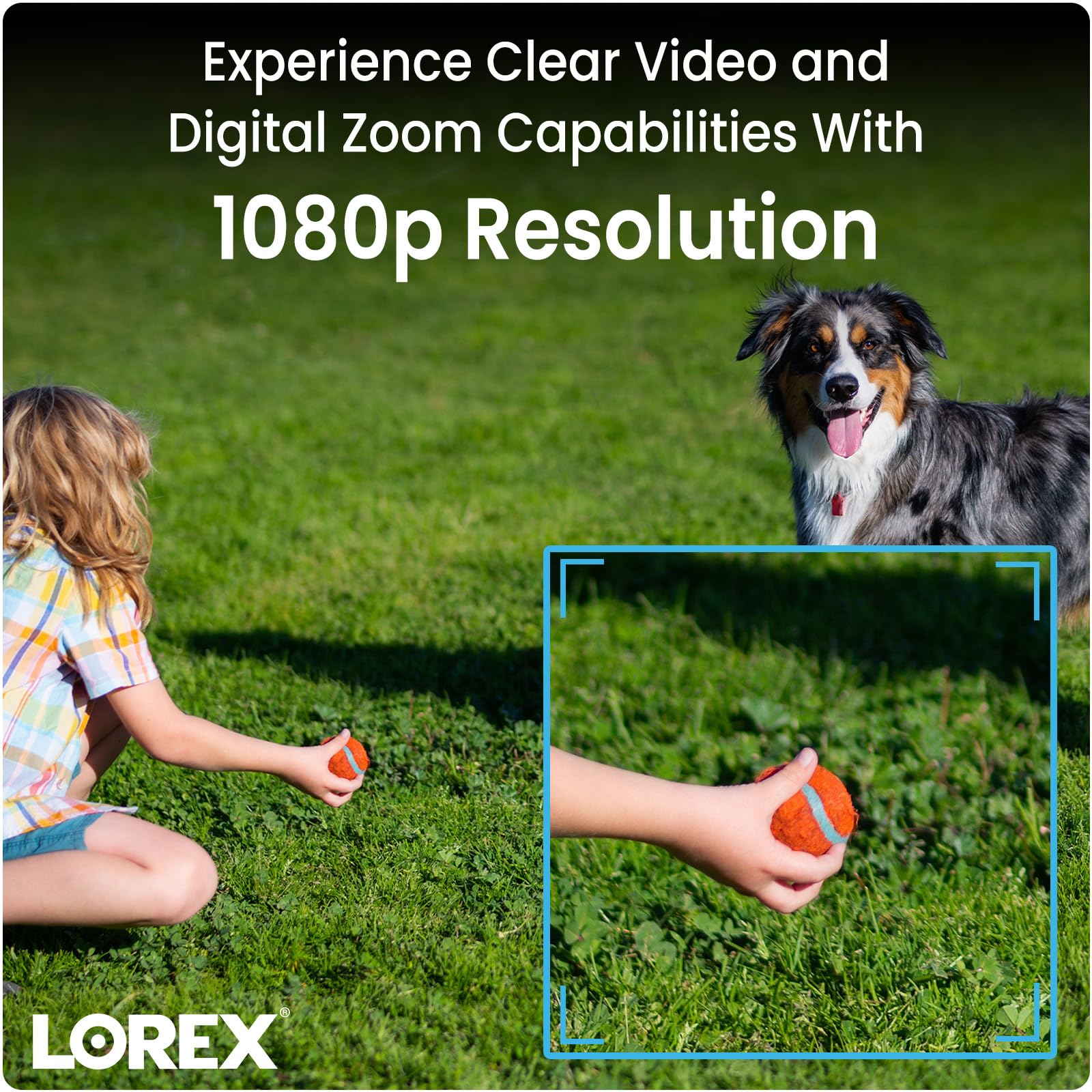 Lorex 1080p Analog Wired Security Camera – Outdoor & Indoor Add on Camera Wired Surveillance System for Home & Business – Long Range Night Vision, HD Recording