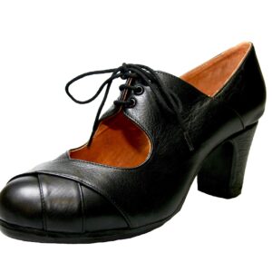 Flamenco Shoes Dance, Model Cale, Woman, Leather, with Nails, Size 7 (38EU), Menkes Black