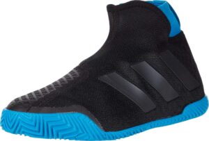 adidas women's stycon tennis shoe, core black/night metallic/sharp blue, 6 m us