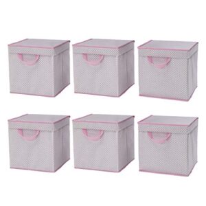 Delta Children Lidded Storage Bins, Pink