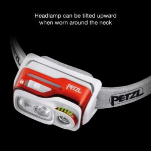 PETZL, Swift RL Rechargeable Headlamp with 900 Lumens & Automatic Brightness Adjustment, Blue