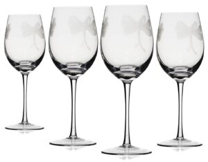 the wine savant dragonfly wine glasses for white and red wine, water or whiskey, each glass is individually sand etched - dragonfly wine glasses (stemmed)