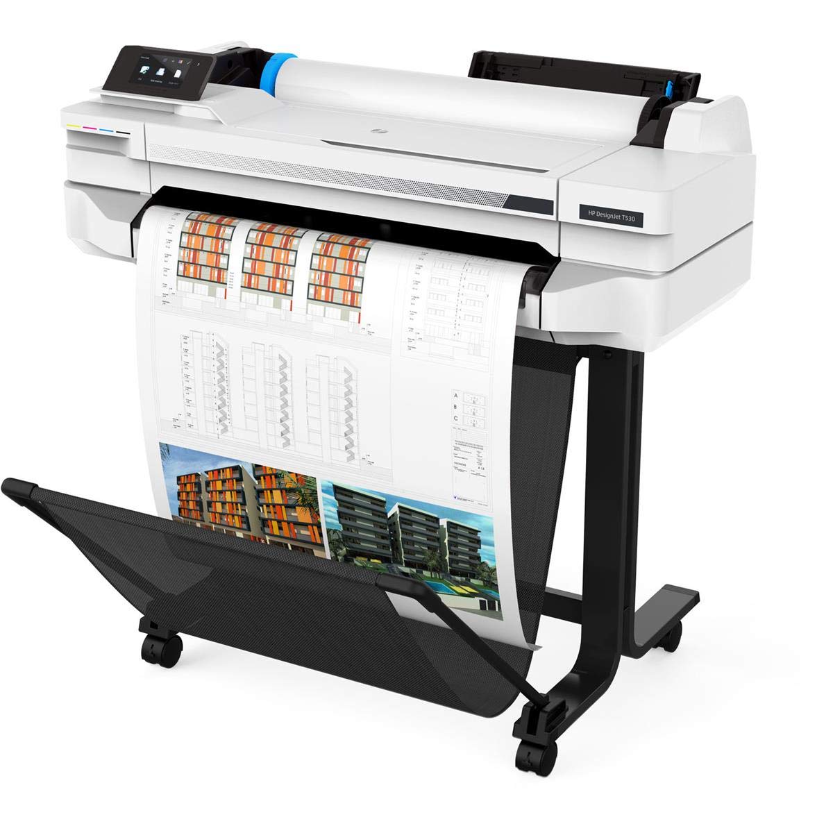 HP DesignJet T530 Large Format Wireless Plotter Printer - 24", with Mobile Printing (5ZY60A)