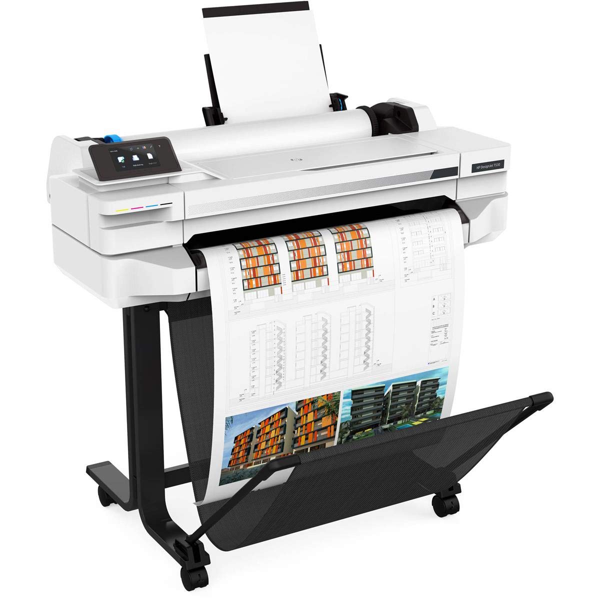 HP DesignJet T530 Large Format Wireless Plotter Printer - 24", with Mobile Printing (5ZY60A)